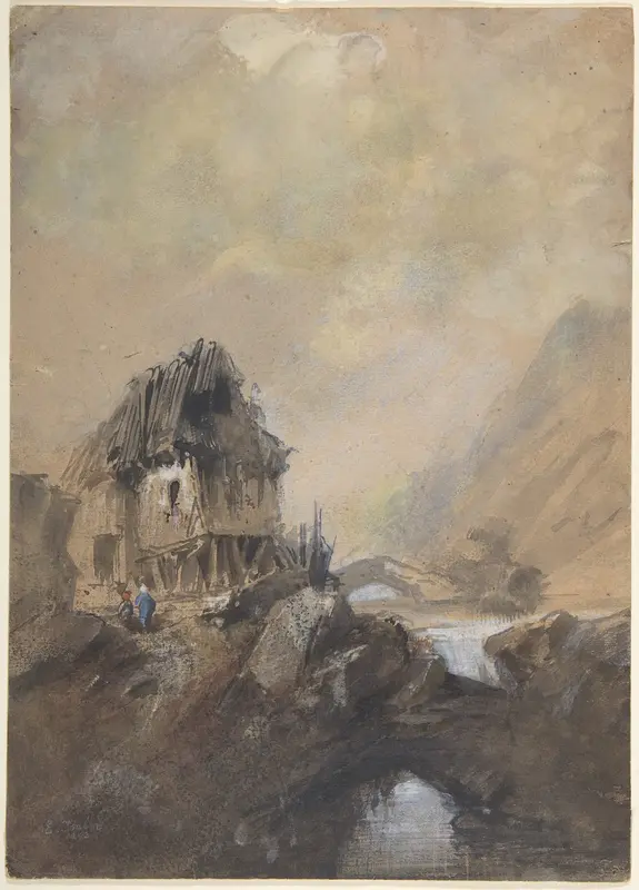 Village à Dieppe Wall Art by Eugène Isabey - High-Resolution Digital Print