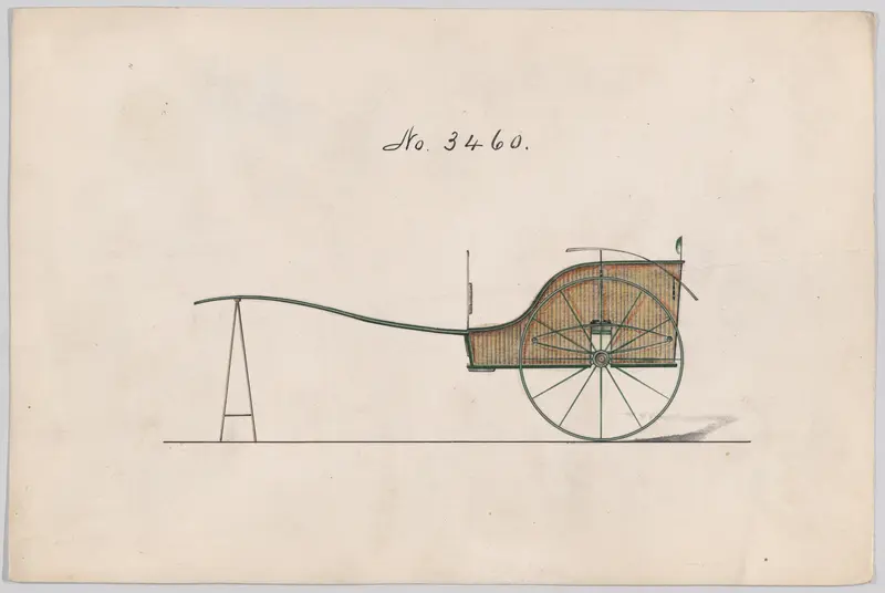 Village Cart #3460 Wall Art by Brewster & Co. - High-Resolution Digital Print