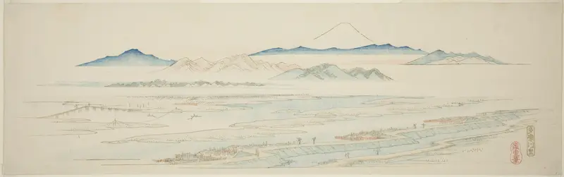 Village of Tamagawa (Tamagawa no sato), from an untitled series of famous views of the Edo suburbs