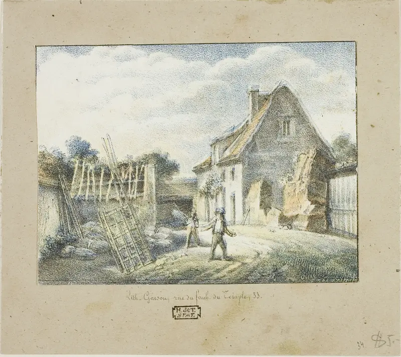 Village Scene Wall Art by Victor-René Garson - High-Resolution Digital Print