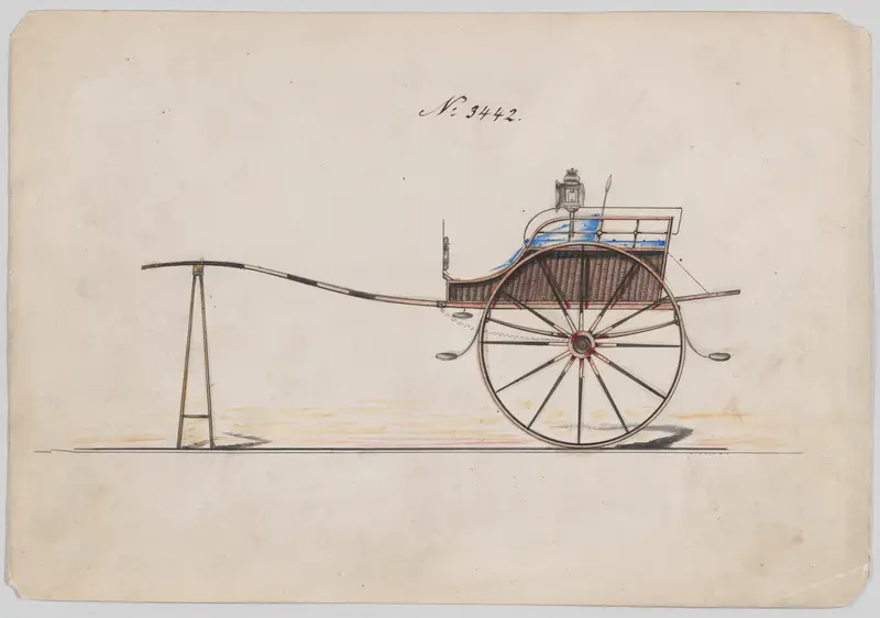 Villiage Cart # 3442 Wall Art by Brewster & Co. - High-Resolution Digital Print
