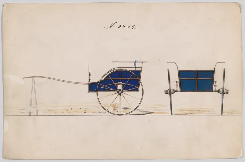 Villiage Cart #3444 Wall Art by Brewster & Co. - High-Resolution Digital Print