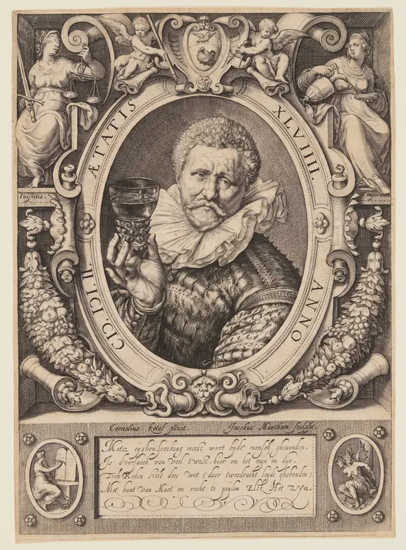 Vincent Jacobsz. Coster, wine merchant Wall Art by Jacob Matham - High-Resolution Digital Print