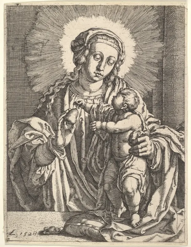 Virgin and Child Wall Art by Simon Wynhoutsz Frisius - High-Resolution Digital Print
