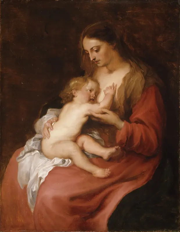 Virgin and Child Wall Art by Anthony van Dyck - High-Resolution Digital Print