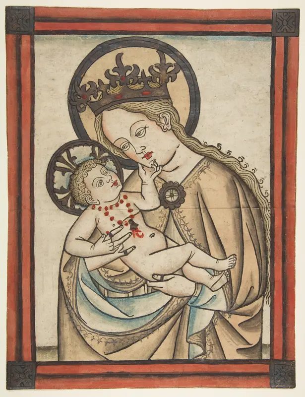 Virgin and Child Wall Art by Anonymous, German, Augsburg, 15th century - High-Resolution Digital Print