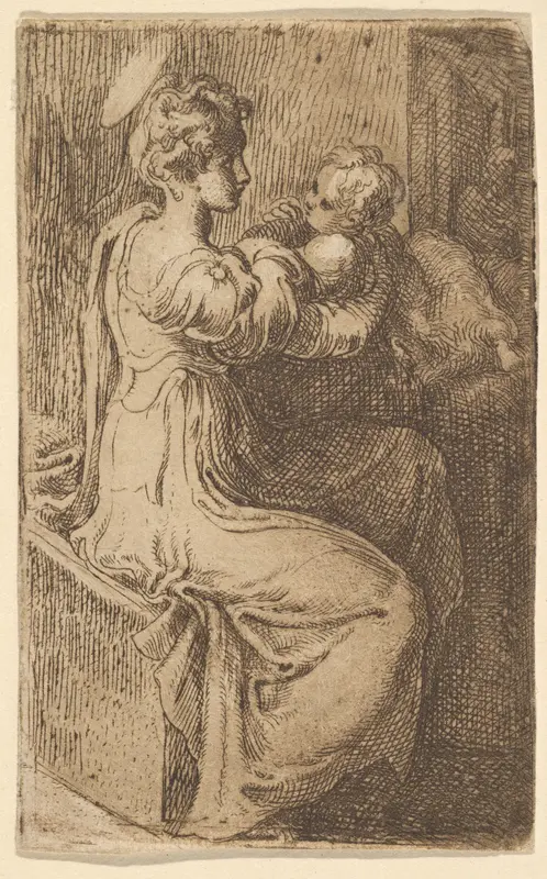 Virgin and Child Wall Art by Parmigianino (Girolamo Francesco Maria Mazzola) - High-Resolution Digital Print