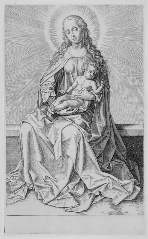 Virgin and Child Wall Art by Hieronymus (Jerome) Wierix - High-Resolution Digital Print