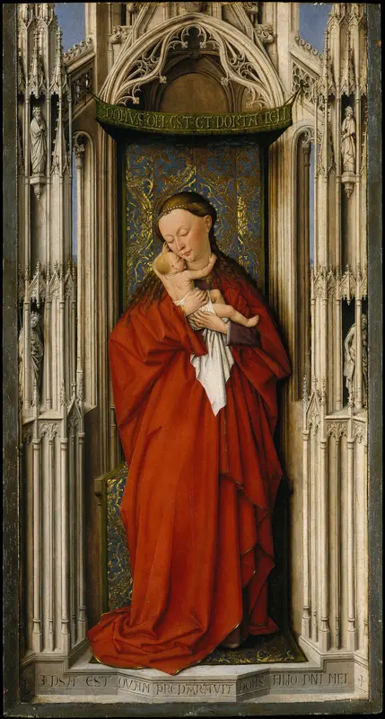 Virgin and Child in a Niche Wall Art by Jan van Eyck - High-Resolution Digital Print