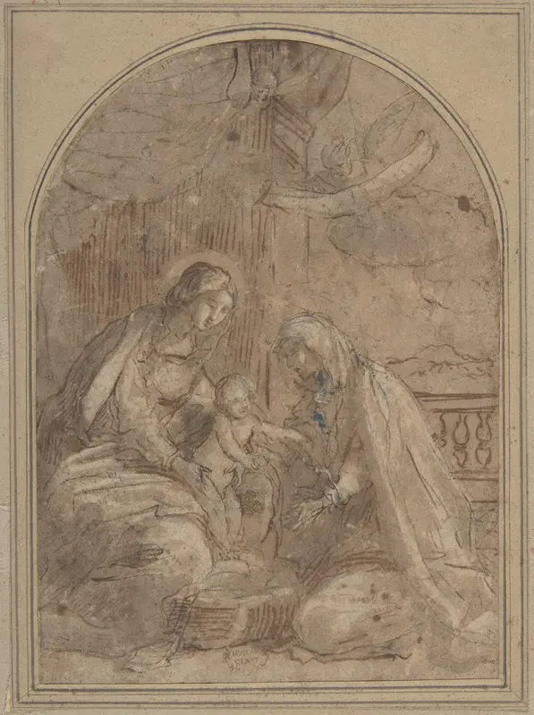 Virgin and Child with Saint Anna Wall Art by Anonymous, Italian, 16th century - High-Resolution Digital Print