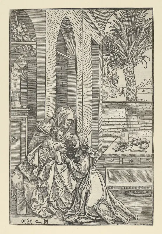 Virgin and Child with Saint Anne Wall Art by Hans Schäufelein - High-Resolution Digital Print