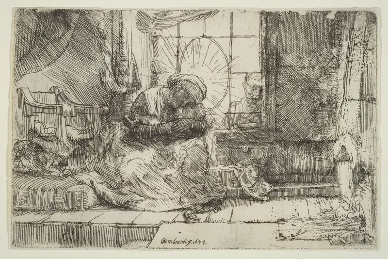 Virgin and Child with the Cat: and Joseph at the Window
