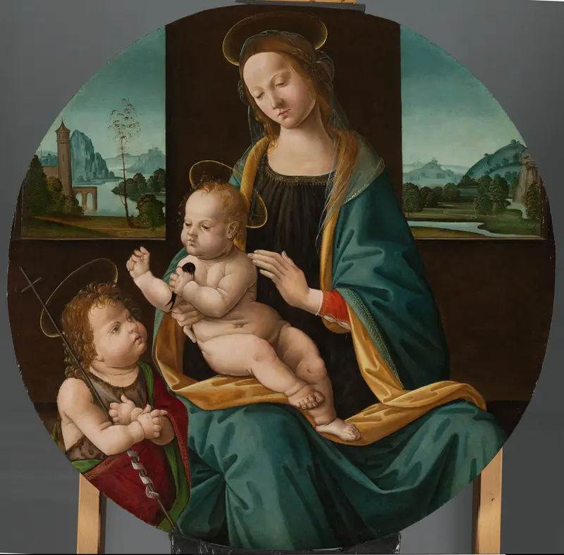 Virgin and Child with the Infant Saint John the Baptist Wall Art by Unknown - High-Resolution Digital Print