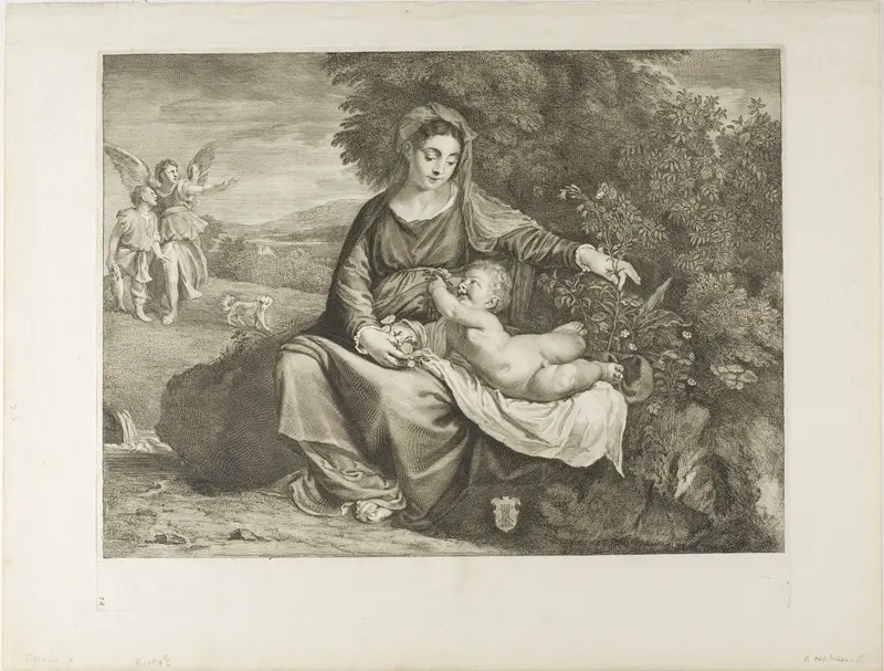 Virgin and Child, with Tobias and the Angel, from Cabinet Reynst