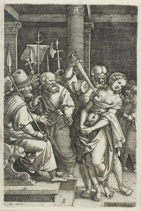 Virginius Killing His Daughter Wall Art by Georg Pencz - High-Resolution Digital Print