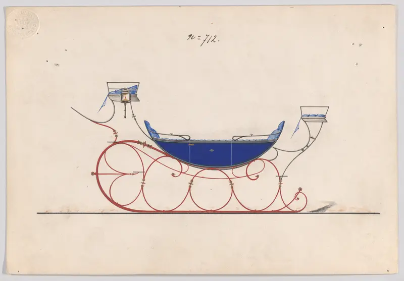 Vis-a-Vis Sleigh #712 Wall Art by Brewster & Co. - High-Resolution Digital Print