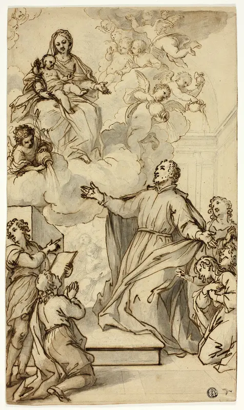 Vision of Philip Neri Wall Art by Anthony van Dyck - High-Resolution Digital Print