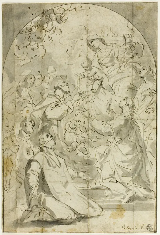 Vision of Saint Dominic Wall Art by Luca Giordano - High-Resolution Digital Print