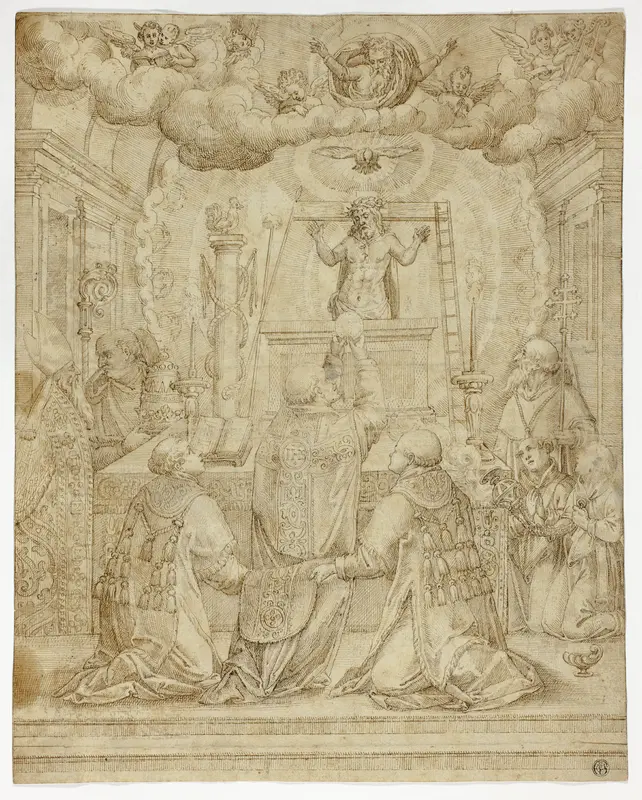 Vision of Saint Gregory Wall Art by Unknown artist - High-Resolution Digital Print