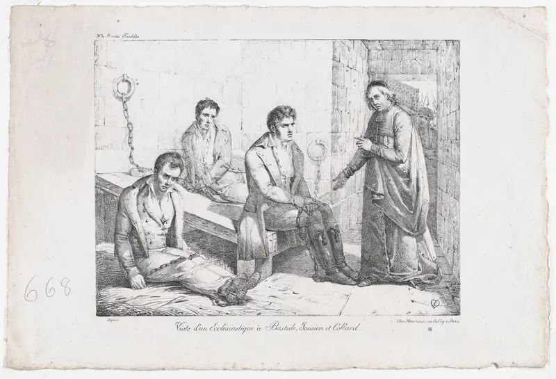 Visit of a Clergyman to Bastide, Sausion, and Collard Wall Art by Sébastien Coeuré - High-Resolution Digital Print
