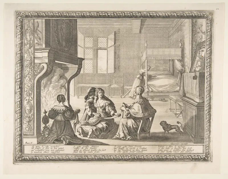 Visit of the Nursemaid Wall Art by Abraham Bosse - High-Resolution Digital Print