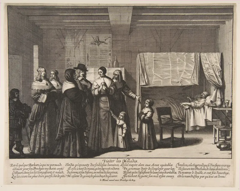 Visiting the Sick Wall Art by Abraham Bosse - High-Resolution Digital Print