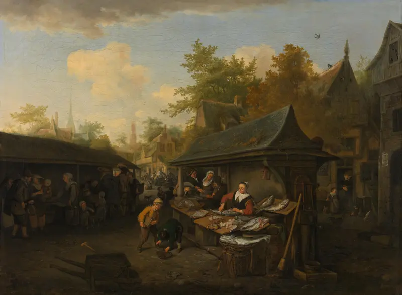 Vismarkt Wall Art by Cornelis Dusart - High-Resolution Digital Print
