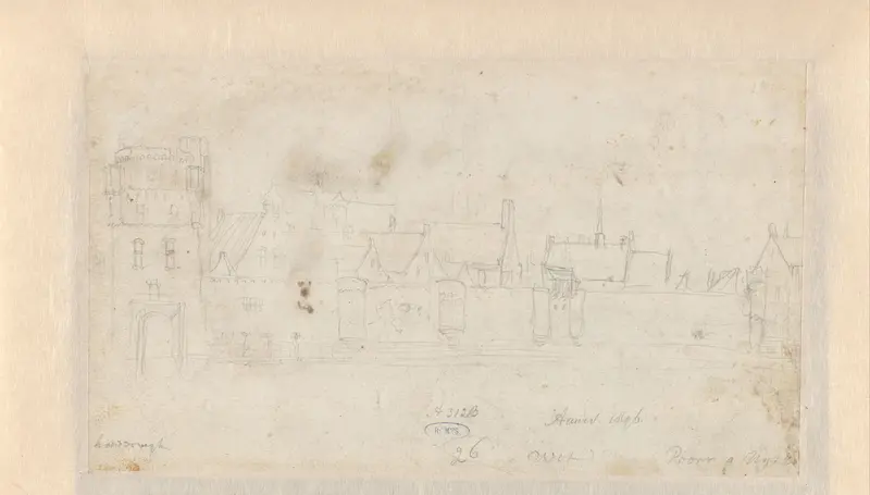 Vispoort te Harderwijk met de oude stadswallen Wall Art by Anthonie Waterloo - High-Resolution Digital Print