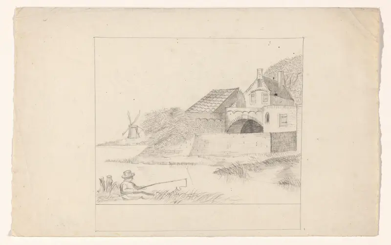 Visser bij een vesting Wall Art by Unknown - High-Resolution Digital Print