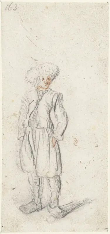 Visser staand met zijn handen in zijn zakken Wall Art by Gesina ter Borch - High-Resolution Digital Print