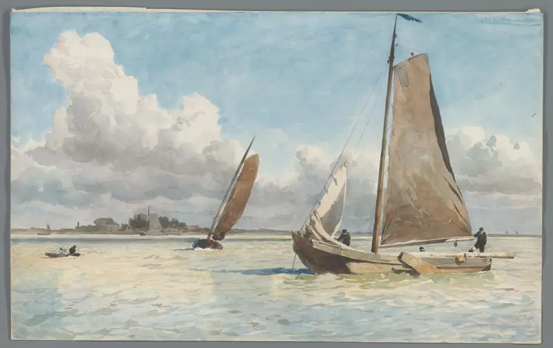 Vissers op het water Wall Art by Willem Anthonie van Deventer - High-Resolution Digital Print