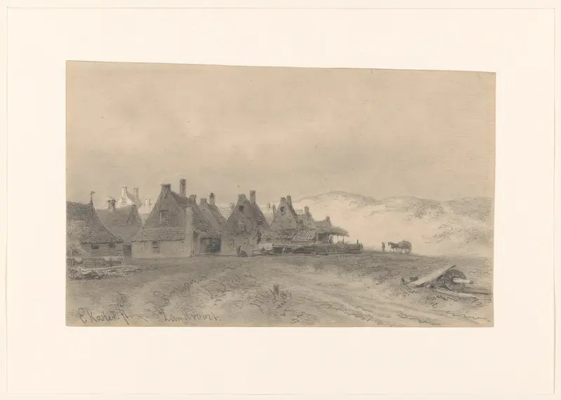 Vissershuizen te Zandvoort Wall Art by Everhardus Koster - High-Resolution Digital Print