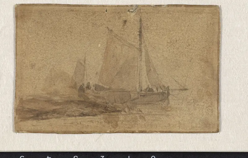 Vissersschuit gemeerd bij een landtong Wall Art by Johan Barthold Jongkind - High-Resolution Digital Print
