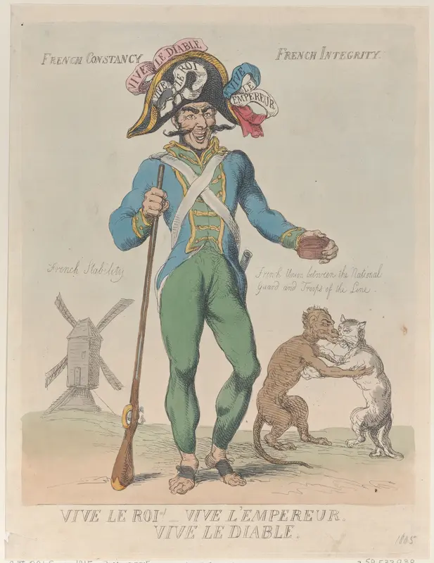 Vive Le Roi! Vive L'Empereur. Vive Le Diable. Wall Art by Thomas Rowlandson - High-Resolution Digital Print