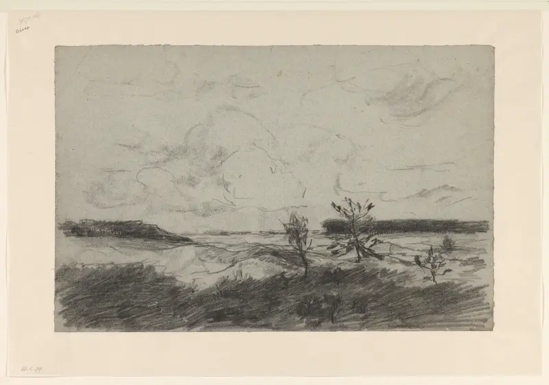 Vlak landschap Wall Art by Egbert Rubertus Derk Schaap - High-Resolution Digital Print