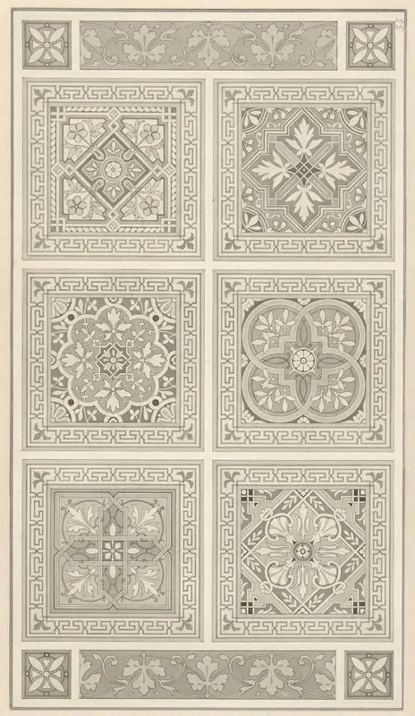 Vlakvulling van friezen en vierkanten Wall Art by Alexandre Eugène Prignot - High-Resolution Digital Print