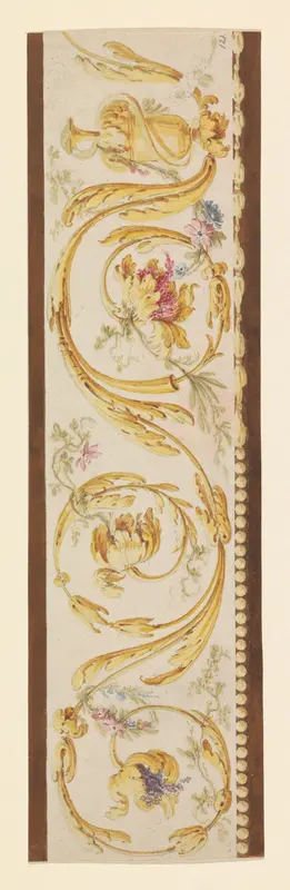 Vlechtwerk met bloemen. Wall Art by Lambertus Hardenberg (1744) - High-Resolution Digital Print