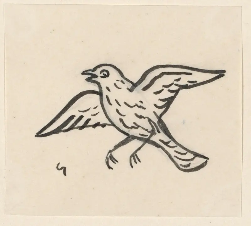 Vliegende vogel Wall Art by Unknown - High-Resolution Digital Print