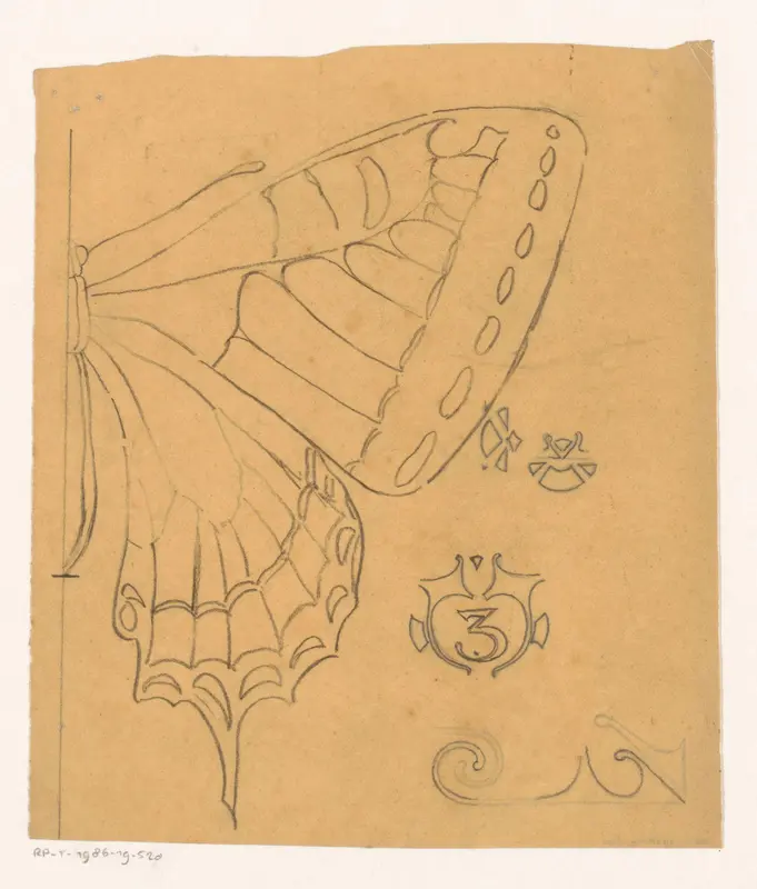 Vlinder Wall Art by Reinier Willem Petrus de Vries (1874-1953) - High-Resolution Digital Print