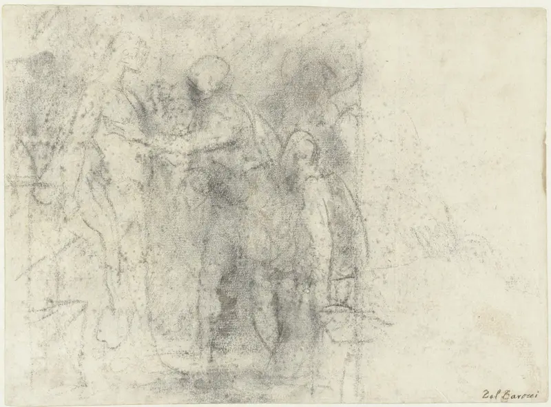 Vluchtige schets voor de apostel Thomas Wall Art by Federico Barocci - High-Resolution Digital Print
