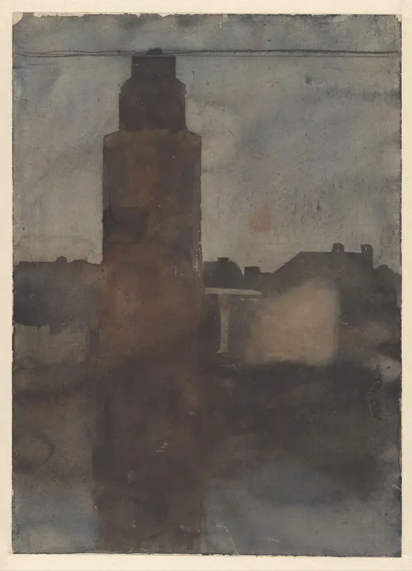Voet van de Montelbaanstoren, bij avond Wall Art by Willem Witsen - High-Resolution Digital Print