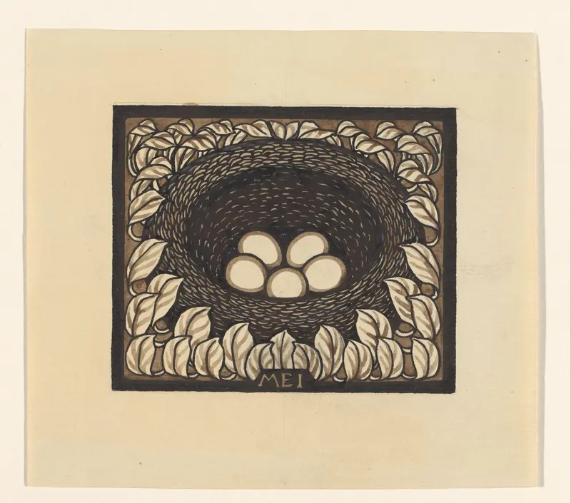 Vogelnest met eieren Wall Art by Julie de Graag - High-Resolution Digital Print
