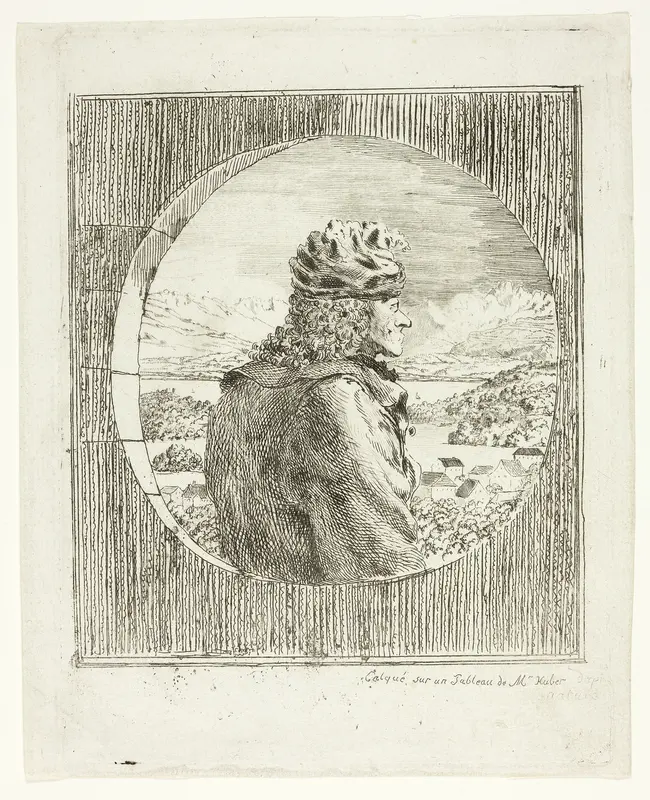 Voltaire Seen in Profile Wall Art by Jean Huber - High-Resolution Digital Print