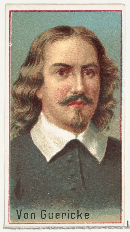 Von Guericke, printer's sample for the World's Inventors souvenir album (A25) for Allen & Ginter Cigarettes by Allen & Ginter - High-Resolution Digital Print