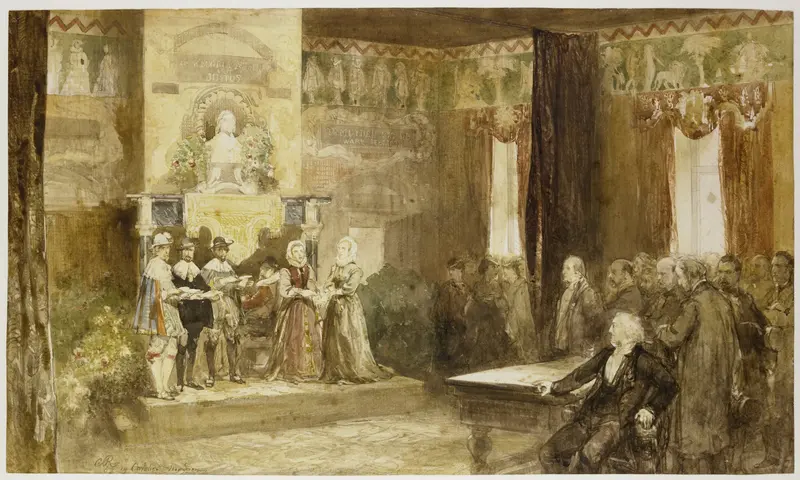 Vondelviering op het Muiderslot, 1867 Wall Art by Charles Rochussen - High-Resolution Digital Print