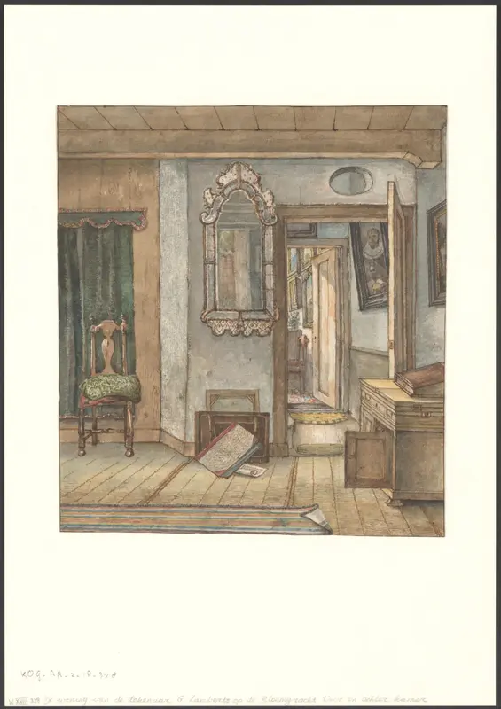 Voor- en achterkamer van de woning van de kunstenaar Wall Art by Gerrit Lamberts - High-Resolution Digital Print