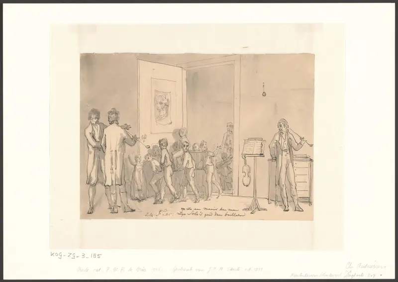 Voorbereidingen voor een concert aan huis bij de koopman Pieter de Haan Wall Art by Christiaan Andriessen - High-Resolution Digital Print