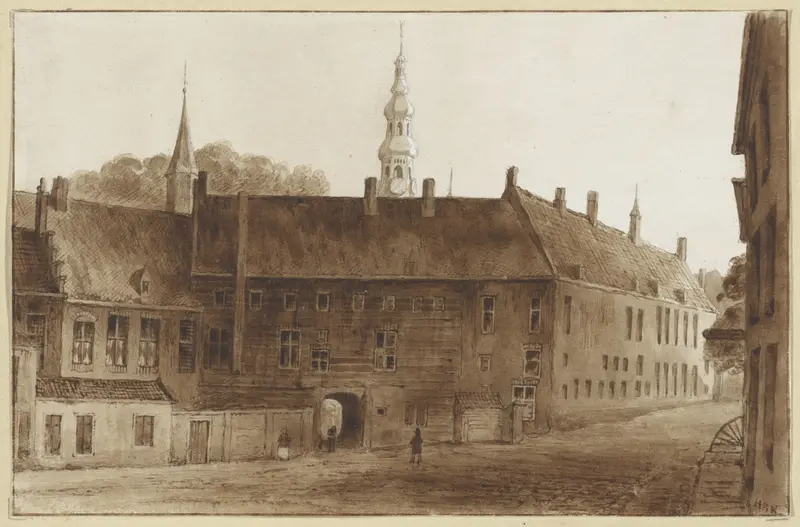 Voorgevel van de Abdij te Middelburg Wall Art by Hendrik Abraham Klinkhamer - High-Resolution Digital Print