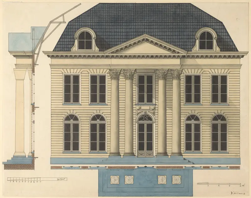 Voorgevel van Hofstede Sparenhout bij Haarlem Wall Art by Unknown - High-Resolution Digital Print