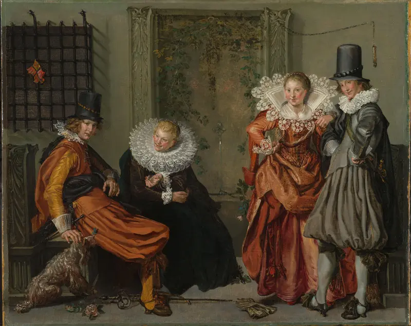 Voorname vrijage Wall Art by Willem Pietersz Buytewech - High-Resolution Digital Print
